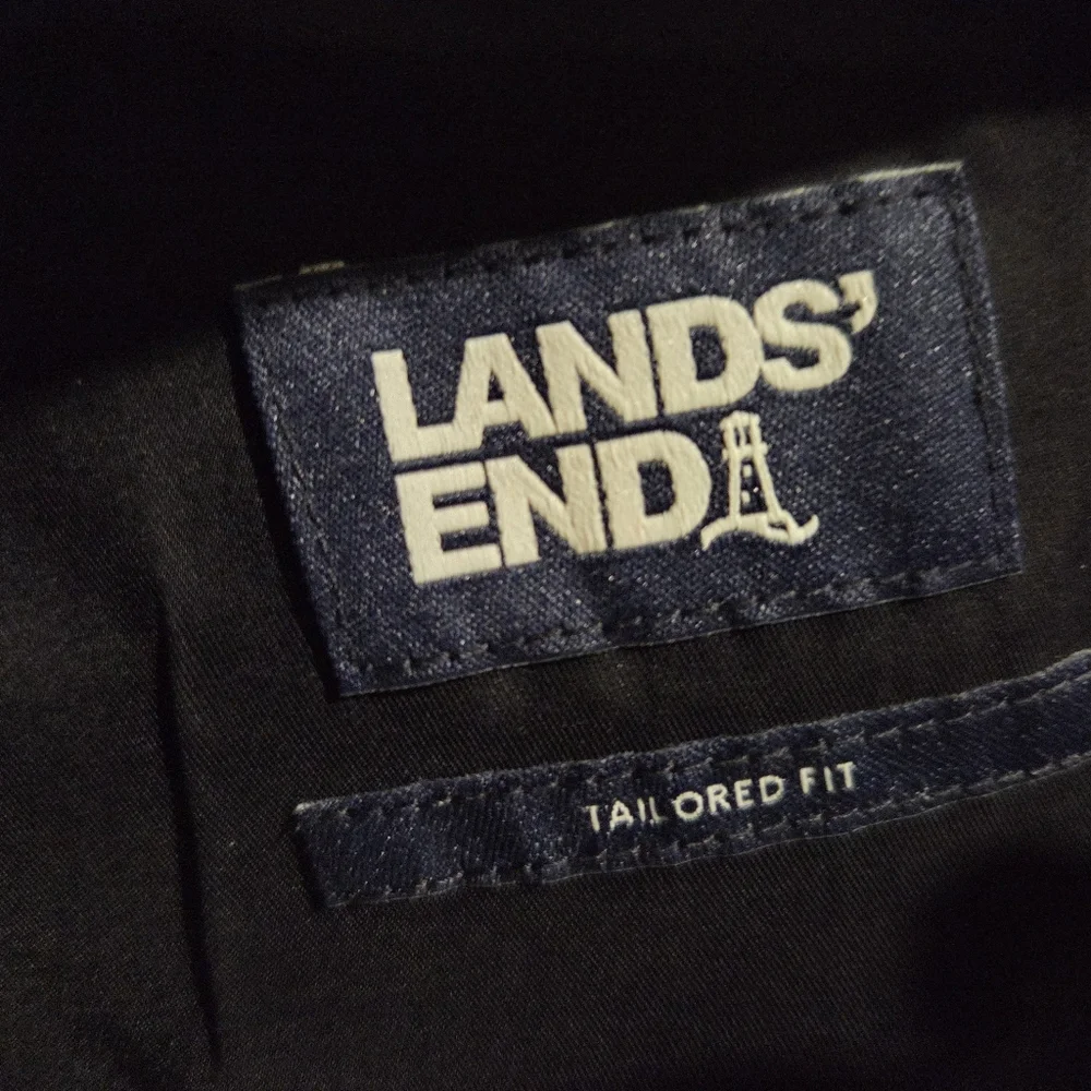 NWOT Lands' End Navy Men's Blazer Tailored Fit, stretch 42 Regular.